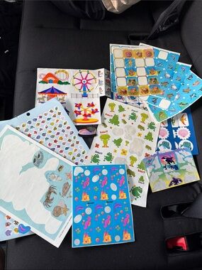 Vintage Stickers Lot Lisa Frank/ Frogs/Animals/Ocean